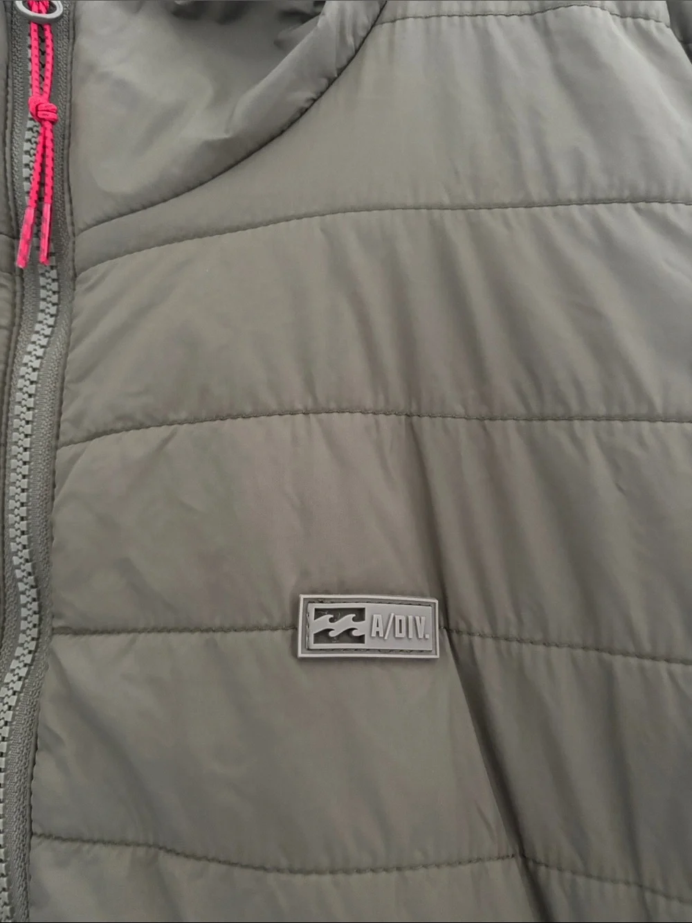 Billabong Olive & Cream Sherpa Puffer Jacket